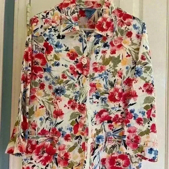 Koret Watercolor Floral Jacket/Blazer size 16 - Picture 1 of 3